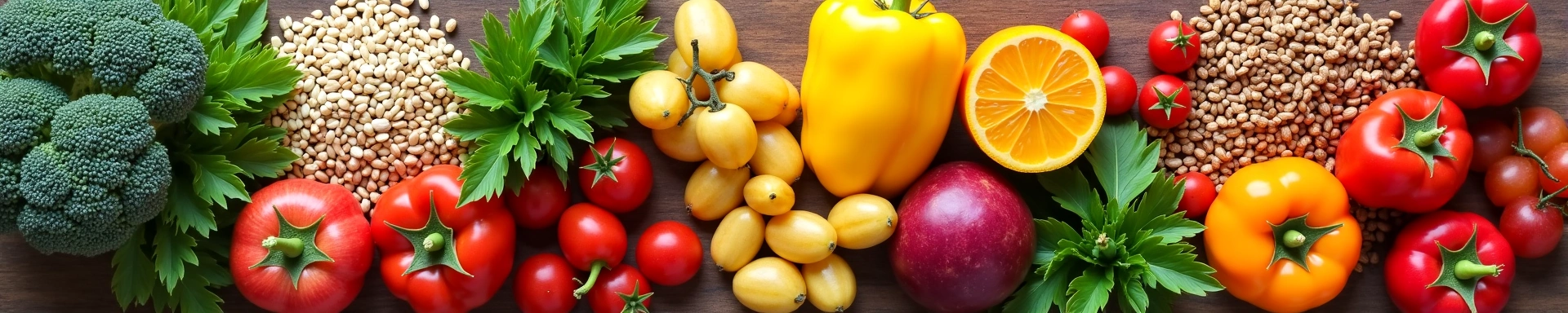 Composición artística de ingredientes saludables frescos